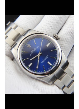 Rolex Oyster Perpetual Movimiento Japonés Reloj Réplica39MM - Dial Azul