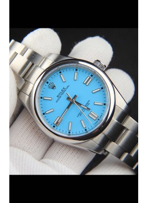 Rolex Oyster Perpetual Movimiento Japonés Reloj Réplica41MM - Dial Azul Tiffany