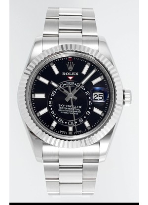 Rolex Sky-Dweller REF #m336934 Dial Negro Reloj Caja Acero 904L - Super Clone Watch