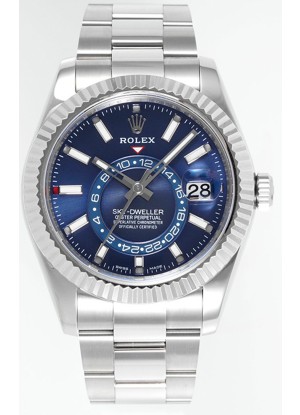 Rolex Sky-Dweller REF #m336934 Dial Azul Reloj Caja Acero 904L - Super Clone Watch