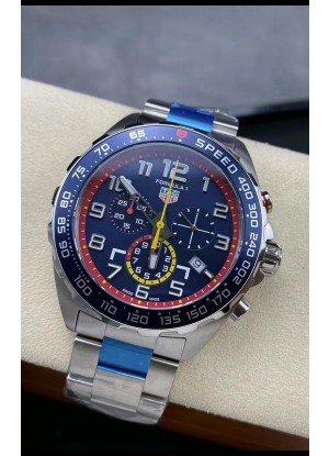 Tag Heuer F1 Edition Reloj Cuarzo Suizo en Dial Azul Caja Acero Inoxidable