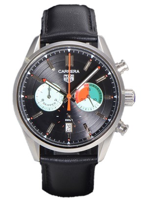 Tag Heuer Carrera Carrera Skipper 39 Cronógrafo Reloj Réplica Cuarzo Suizo Dial Negro