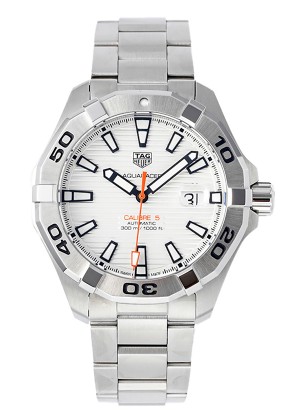 Tag Heuer Aquaracer Calibre 5 Reloj Réplica Espejo 1:1 Dial Acero Blanco 904L 44MM