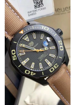 Tag Heuer Aquaracer Calibre Revestimiento DLC con Bisel de Cerámica Réplica Suiza 41MM