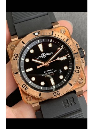 Bell & Ross BR03-92 Reloj Réplica Suizo a espejo 1:1 de Buzo Oro Rosado