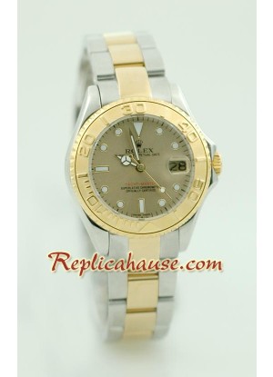 Rolex Réplica Yacht Master Dos Tonos tamaño dama
