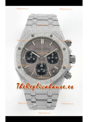 Reloj Royal Oak Cronógrafo 26240BC con esfera gris esmerilada, réplica de alta calidad
