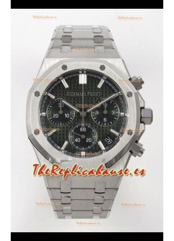 Reloj Royal Oak Chrono 26240 con esfera verde, MVMNT con volante de inercia variable y caja de acero, superclon