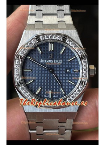 Reloj Royal Oak 67651IP de 33 mm, esfera blanca, 904L, superclon
