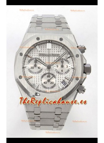 Reloj Royal Oak Chrono 26240 con esfera blanca, MVMNT con volante de inercia variable, caja de acero, superclon