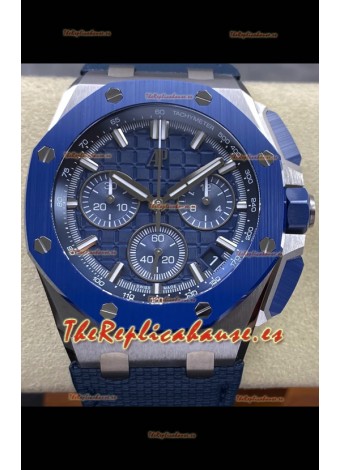 Reloj Royal Oak Offshore 26420CE Superclon de acero inoxidable con esfera azul