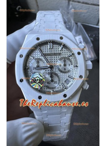 Reloj Royal Oak Chrono 26240 Superclon de cerámica blanca