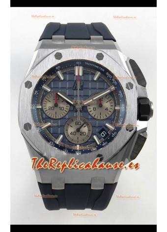 Reloj Royal Oak Offshore Chronograph 26420 con esfera azul de titanio, superclon