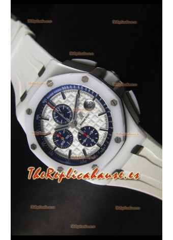 Audemars Piguet Royal Oak Offshore Reloj Réplica Última 1:1 de Cerámica Blanca - Movimiento 3126