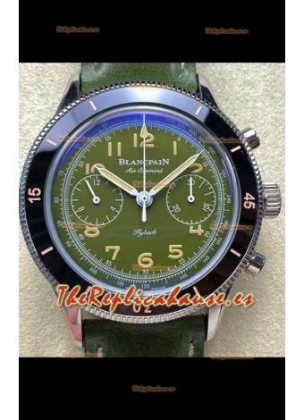 Reloj Blancpain Air Command Superclon con caja de acero y bisel negro