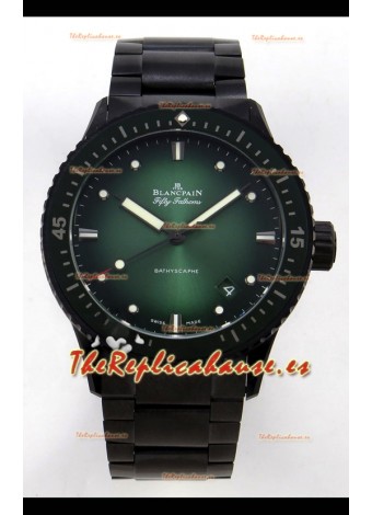 Reloj Blancpain Fifty Fathoms Superclon con caja de cerámica y esfera verde