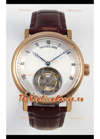 Breguet Classique Tourbillon Reloj Super Clon con Esfera Romana en Oro Rosa