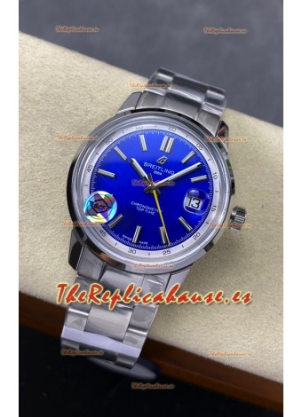 Reloj Top Time B31 Superclon de 38 mm con esfera azul y correa de acero