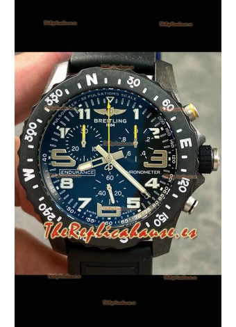 Reloj réplica Breitling Endurance PRO 44 con correa negra y movimiento de cuarzo suizo