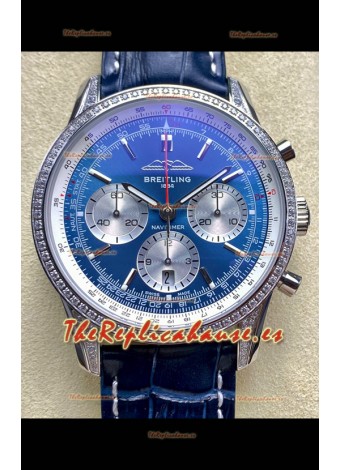 Reloj Breitling Navitimer B01 Superclon de 43 mm, acero inoxidable y esfera azul