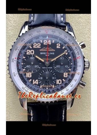 Reloj réplica suizo Breitling Navitimer B02 con esfera gris de acero inoxidable