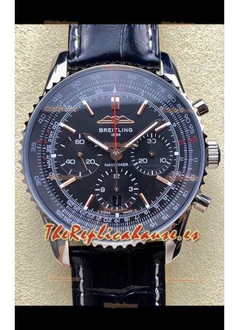Reloj Breitling Navitimer B01 Cronógrafo 43 con esfera negra, réplica de alta calidad