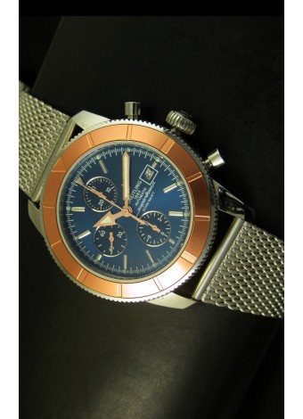Breitling Super Ocean Reloj Suizo Cronógrafo, Dial Azul