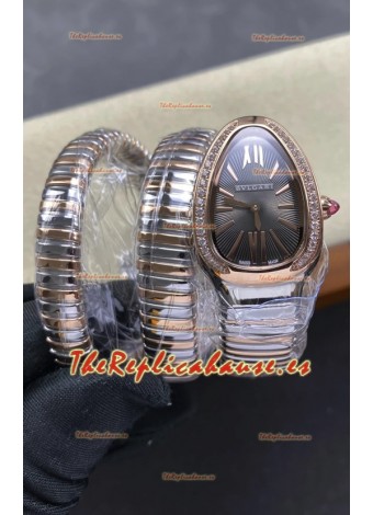 Reloj Serpenti Tubogas Double Spiral con esfera gris y dos tonos Superclon