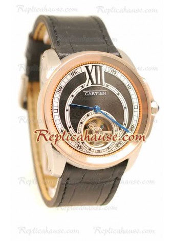 Calibre de Cartier Flying Tourbillon Reloj Réplica