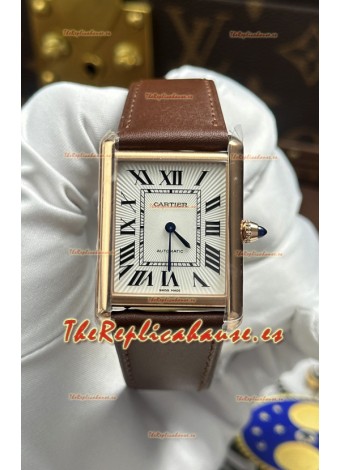 Reloj Cartier Tank Louis automático de 27 mm en oro amarillo, réplica de alta calidad