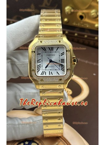 Reloj Santos De Cartier de 35 mm, edición Superclon de oro amarillo