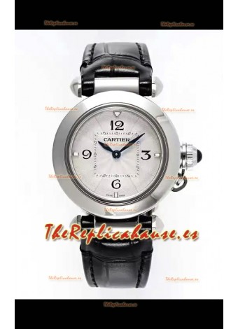 Reloj Pasha De Cartier con caja de acero de 30 mm, réplica de alta calidad