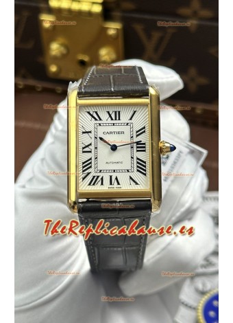 Reloj Cartier Tank Louis automático de 27 mm en oro amarillo, réplica de alta calidad