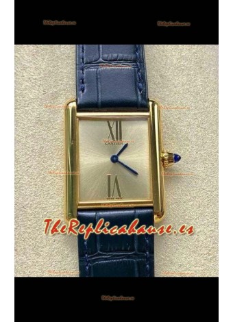 Reloj Cartier Tank Louis de 25 mm con movimiento de cuarzo suizo y caja de oro