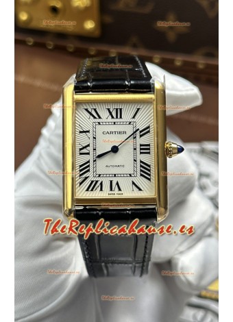Reloj Cartier Tank Louis automático de 27 mm en oro amarillo, réplica de alta calidad
