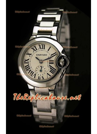 Ballon De Cartier Reloj para Señoras de Acero Inoxidable