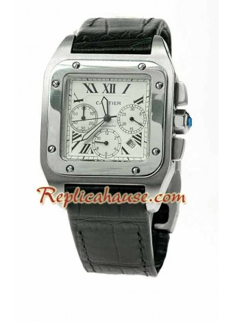 Cartier Santos 100 Cronógrafo Reloj Japonés