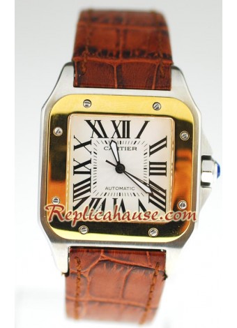 Cartier Santos 100 Reloj Suizo de imitación