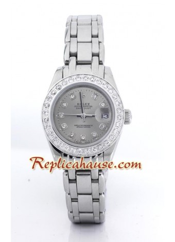 Rolex Réplica Datejust - Silver - Dama -