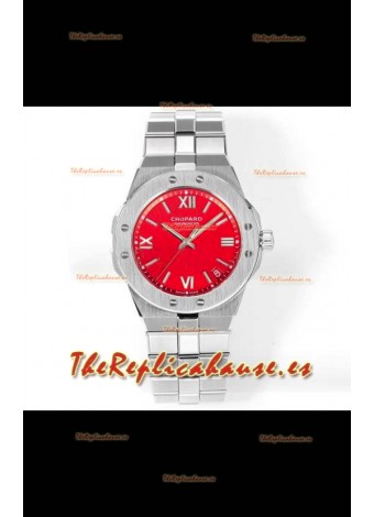 Reloj réplica Chopard Alpine Eagle de acero inoxidable con esfera roja, superclone