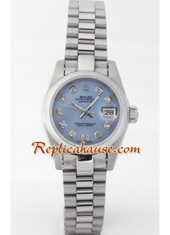 Rolex Réplica Datejust - Silver- Dama -
