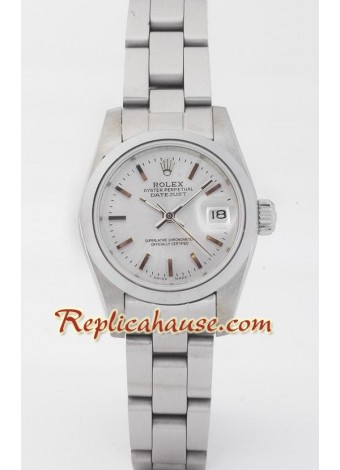 Rolex Réplica Datejust - Silver- Dama -
