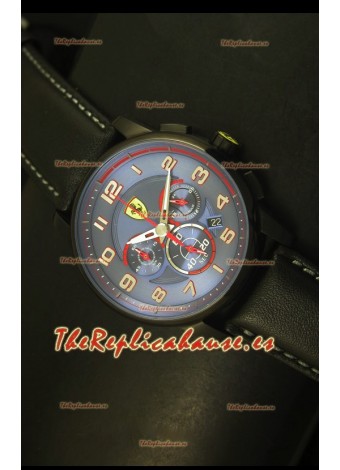 Scuderia Ferrari Heritage Reloj Cronógrafo Caja de Acero color Negro Dial Azul