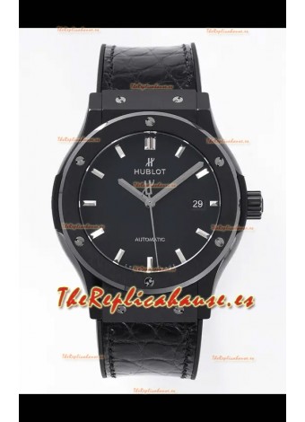 Reloj Hublot Classic Fusion Superclon de 42 mm con caja de cerámica y esfera negra