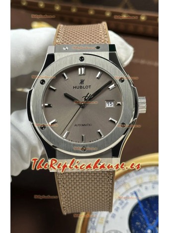 Reloj Hublot Classic Fusion Titanium con esfera color topo de 42 mm, réplica de alta calidad