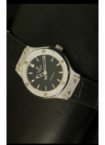 Hublot Classic Fusion 39MM Caja con Diamantes Incrustados 