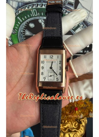 Reloj Jaeger-LeCoultre Reverso Tribute Duoface con esfera blanca y negra, superclon