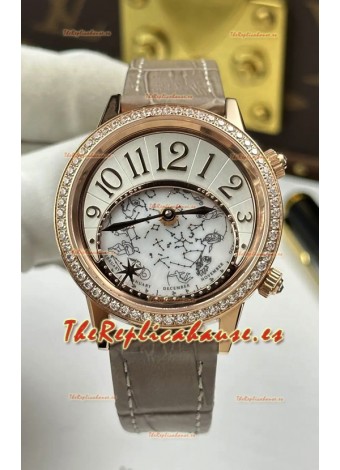 Reloj superclon Jaeger-LeCoultre Rendez-Vous en oro rosa