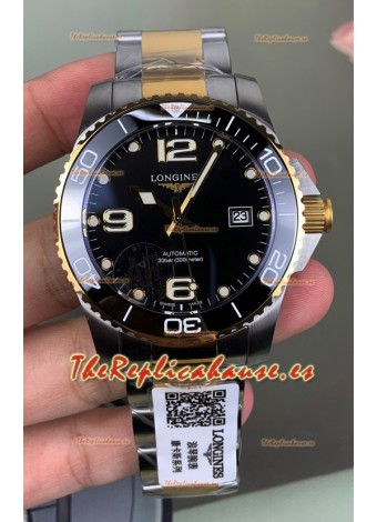 Reloj Longines HydroConquest Superclon bicolor con esfera negra