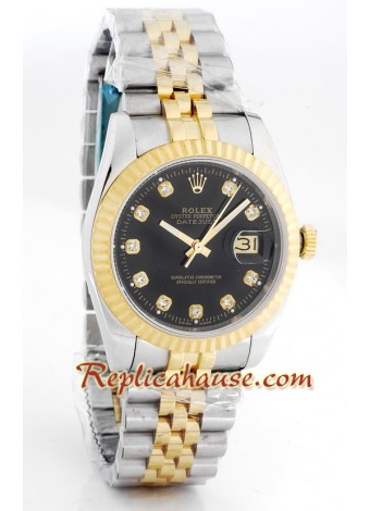 Rolex Réplica Datejust Reloj - Dos Tonos